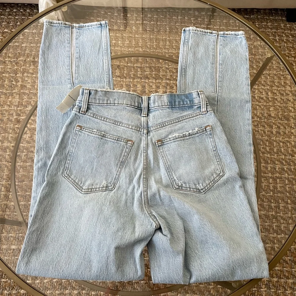 abercrombie and fitch curve love the 90s straight ultra high rise jeans - Picture 10 of 11